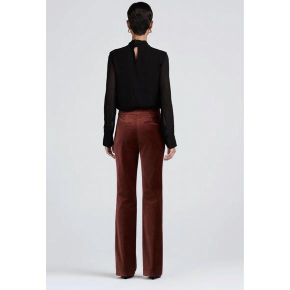 NEW DEREK LAM 10 CROSBY blake flare trouse in mahogany - Picture 3 of 3